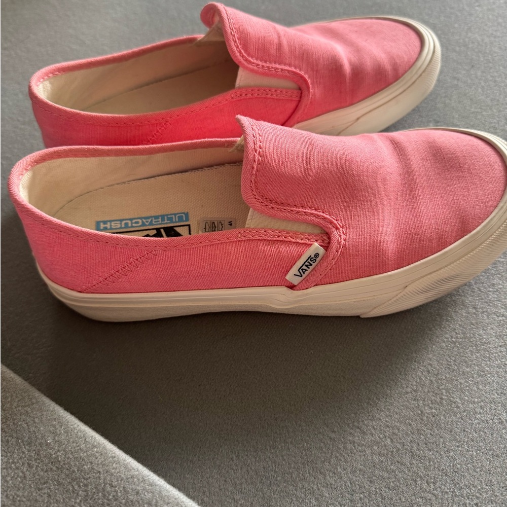 Vans Flamingo Pink Slip-On Sneakers Size 7.5